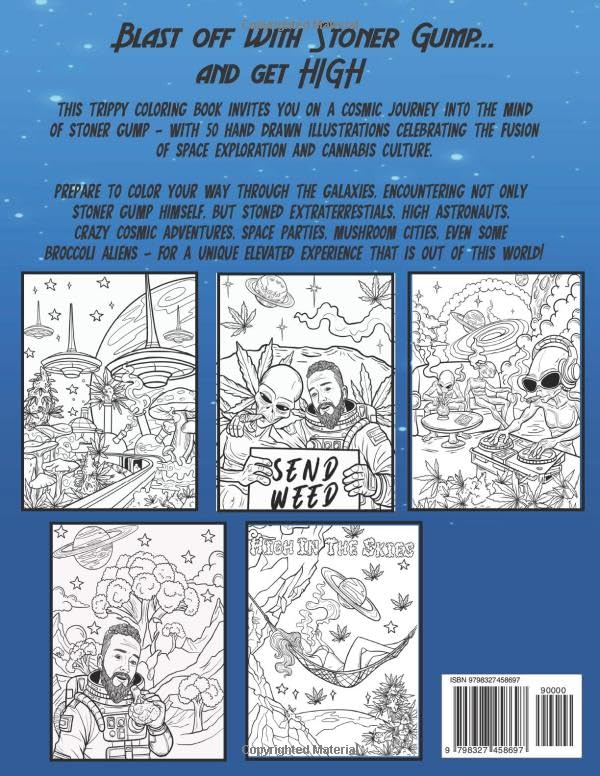 Blast off with StonerGump: An Elevated Coloring Trip