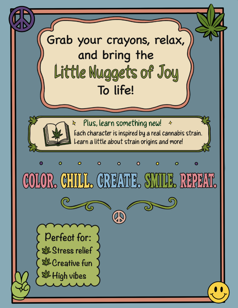 Little Nuggets Of Joy Coloring Book & Sticker Set