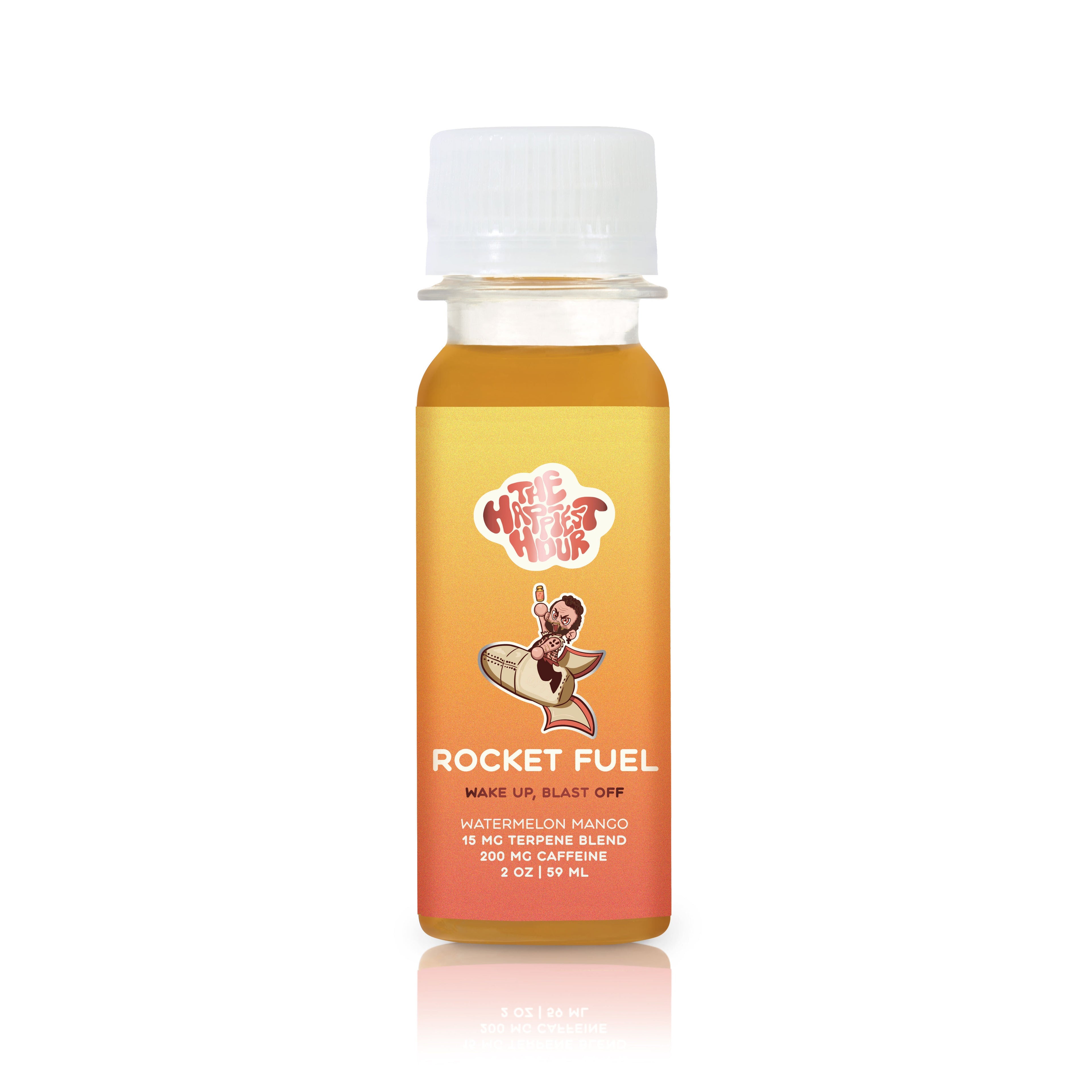 Rocket Fuel – Watermelon Mango Terpene Blend – 200mg Caffeine & 15mg Terpenes – 2oz Focus Energy Shot
