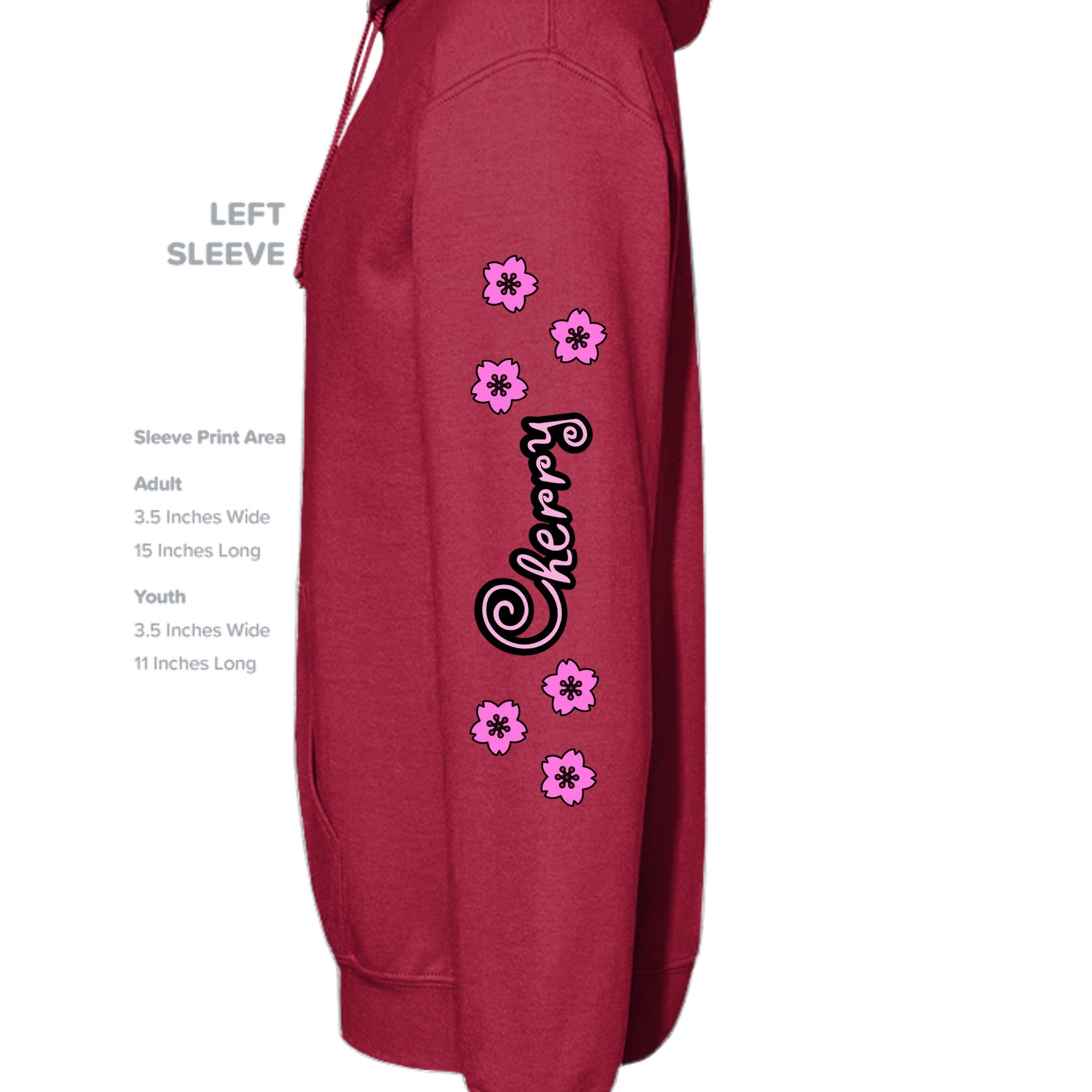 CHERRY RED - G185 - SLEEVE_LEFT
