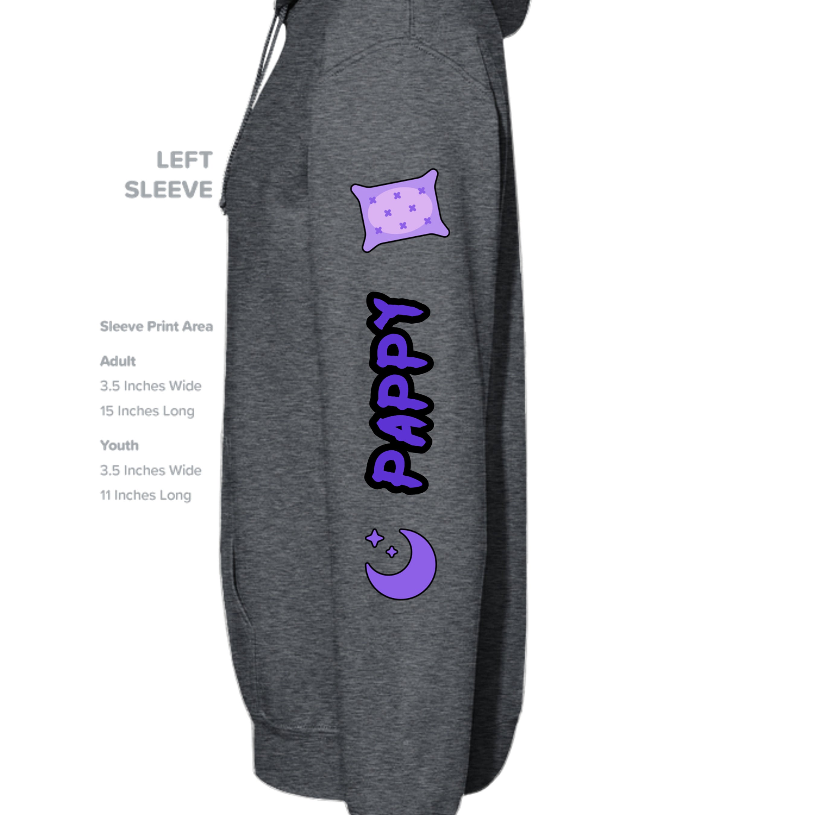 DARK HEATHER - G185 - SLEEVE_LEFT