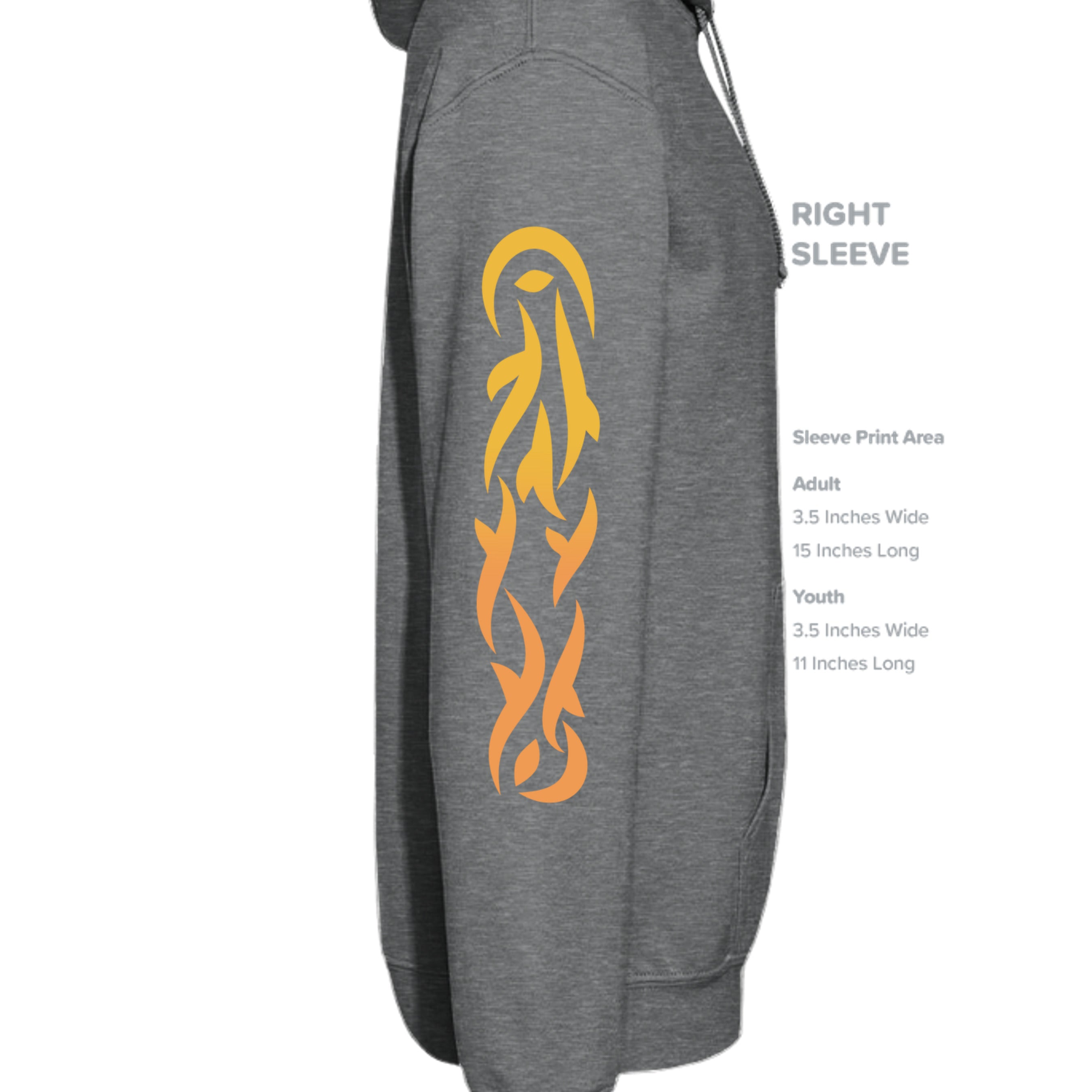 Fan Charcoal Heather - G185 - SLEEVE_RIGHT