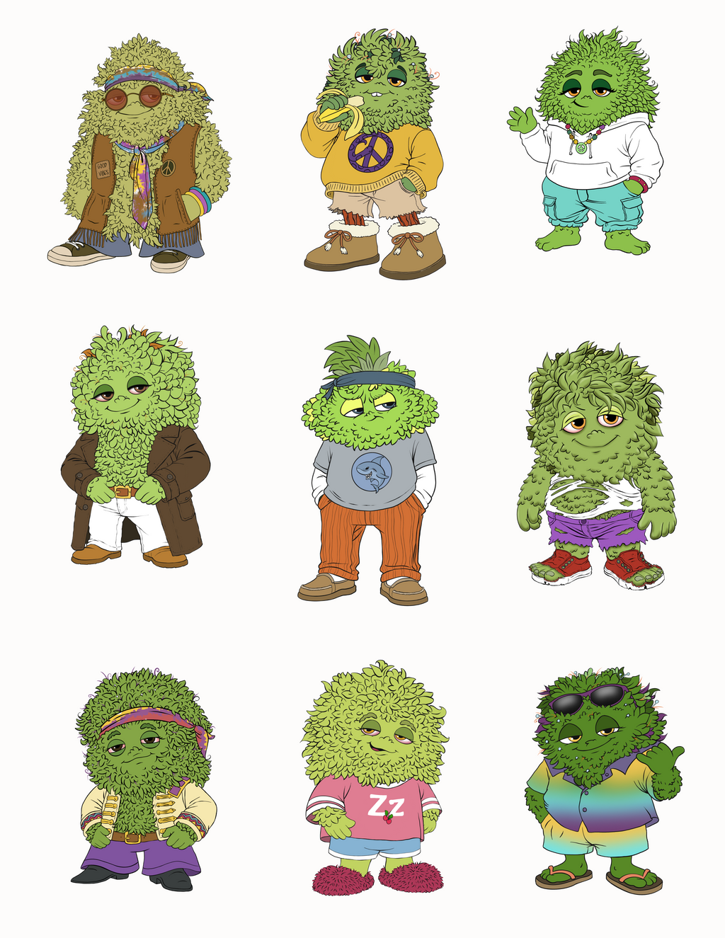 Gumplings Complete Sticker Sheet Set