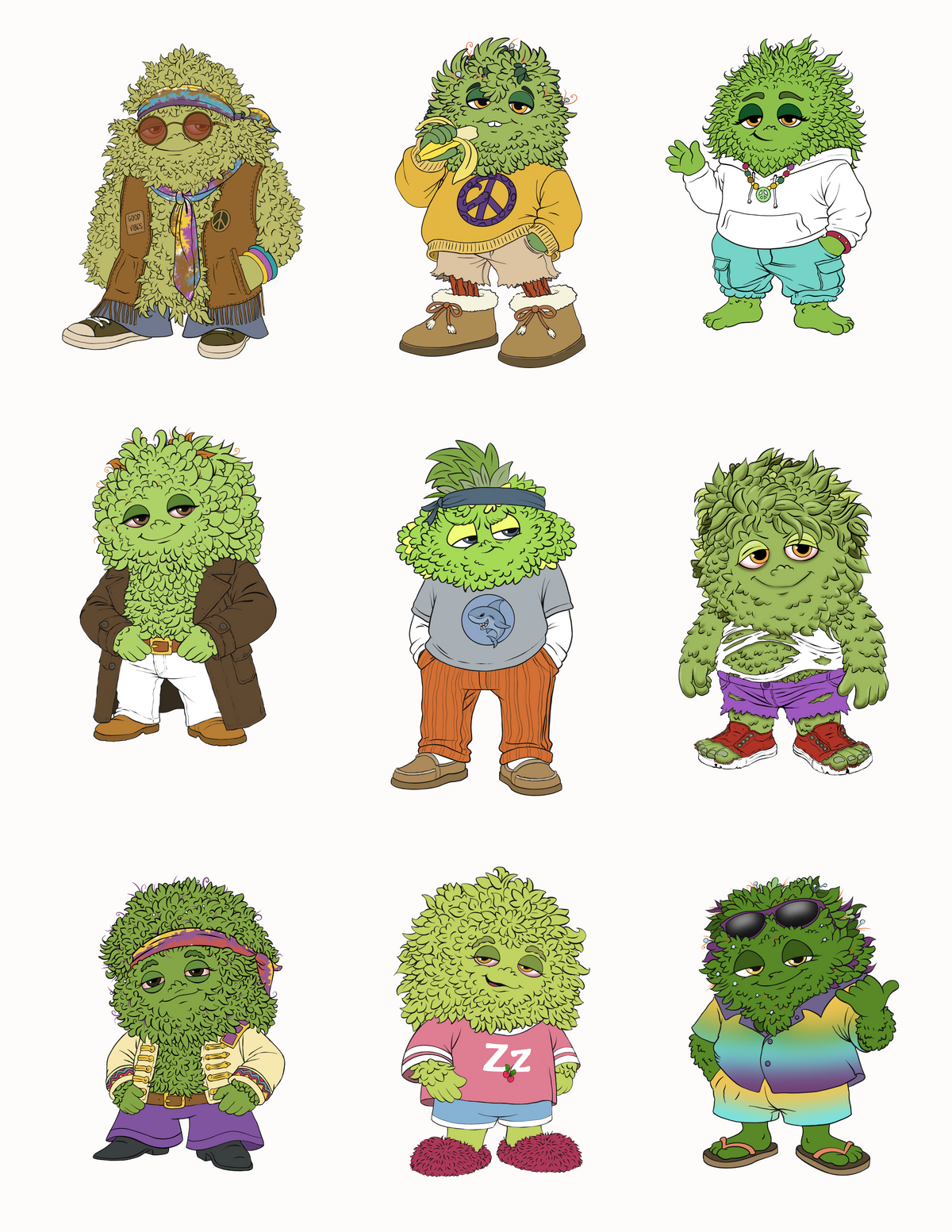 Gumplings Complete Sticker Sheet Set