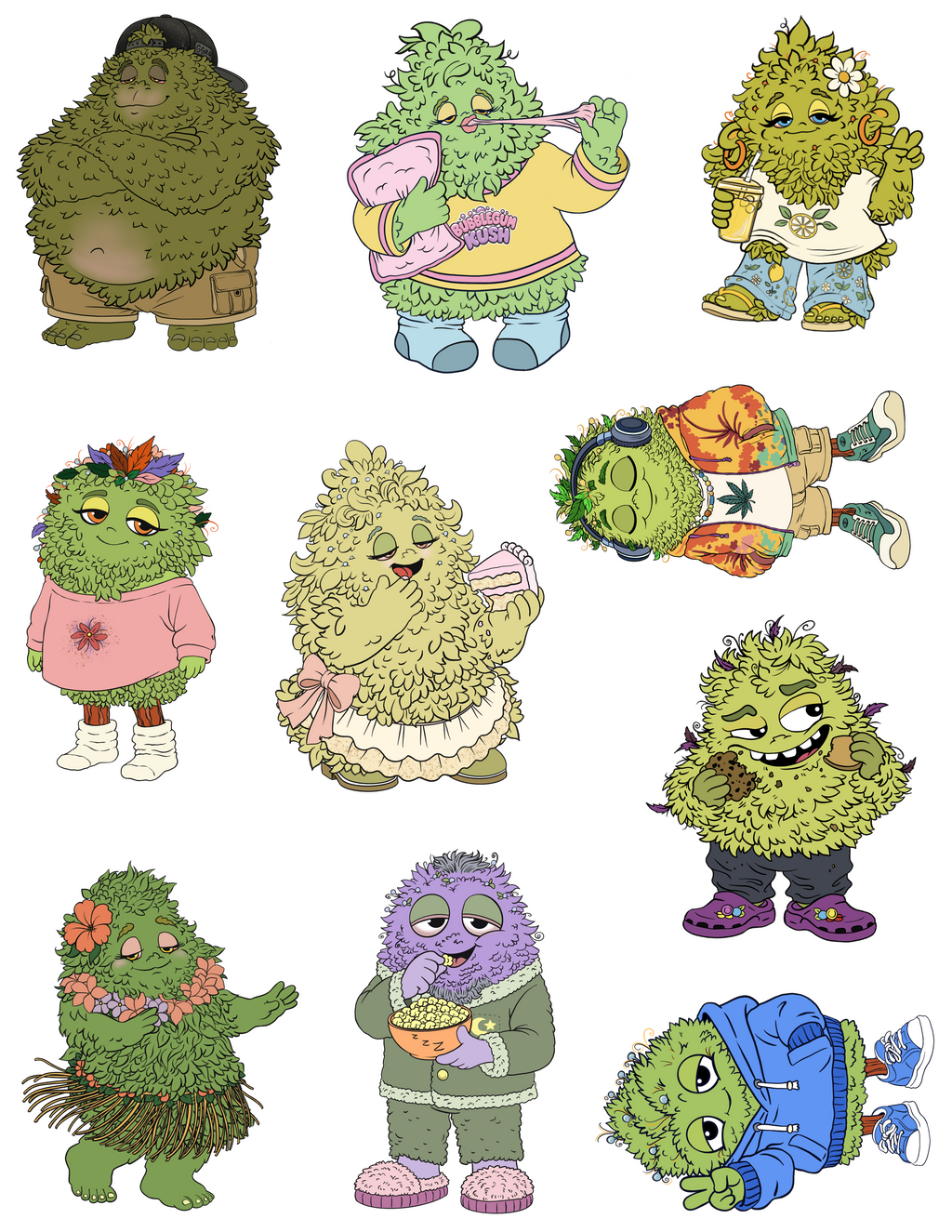 Gumplings Complete Sticker Sheet Set