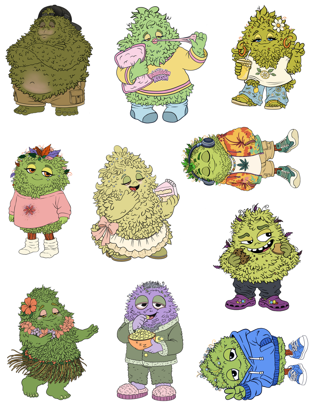 Gumplings Complete Sticker Sheet Set